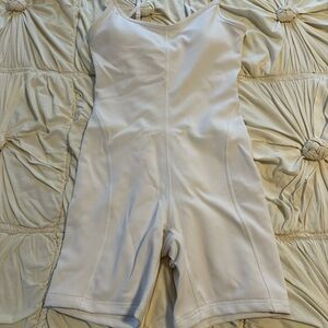 Lululemon Athletica White Jumpsuit with Tailored Fit and 6” inseam